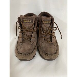 Sketchers Relaxed Fit Brown Suede Totem Pole Chukka Ankle Shoe/Boot Women's Sz 8